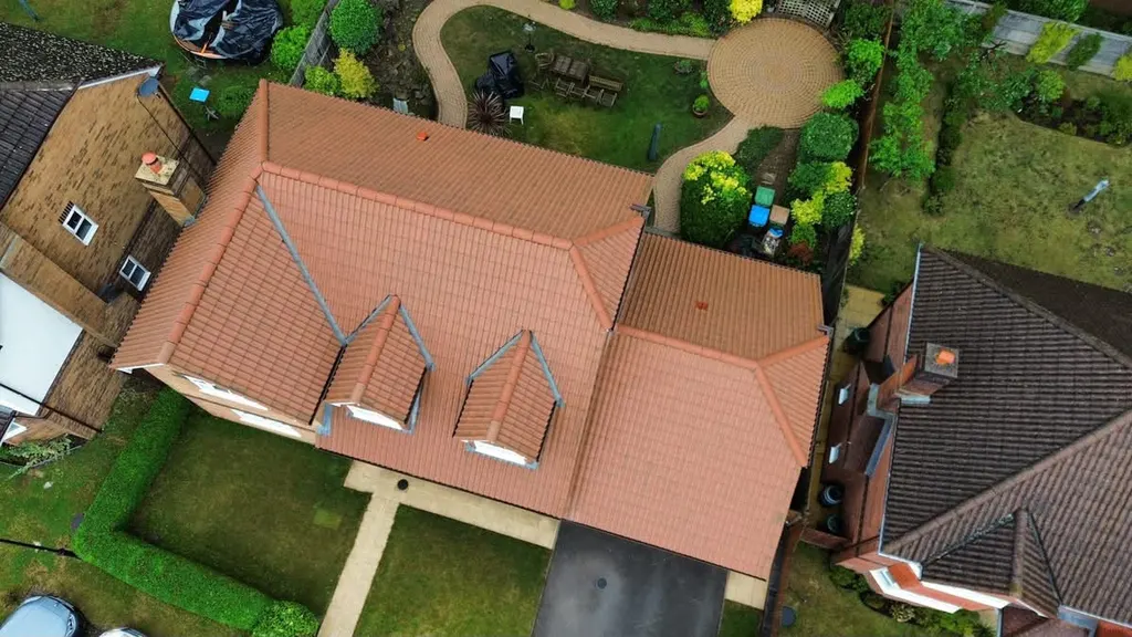 Roof and surrounding paving after work
