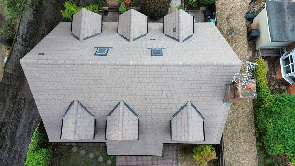 Dormer roof with roof windows after work