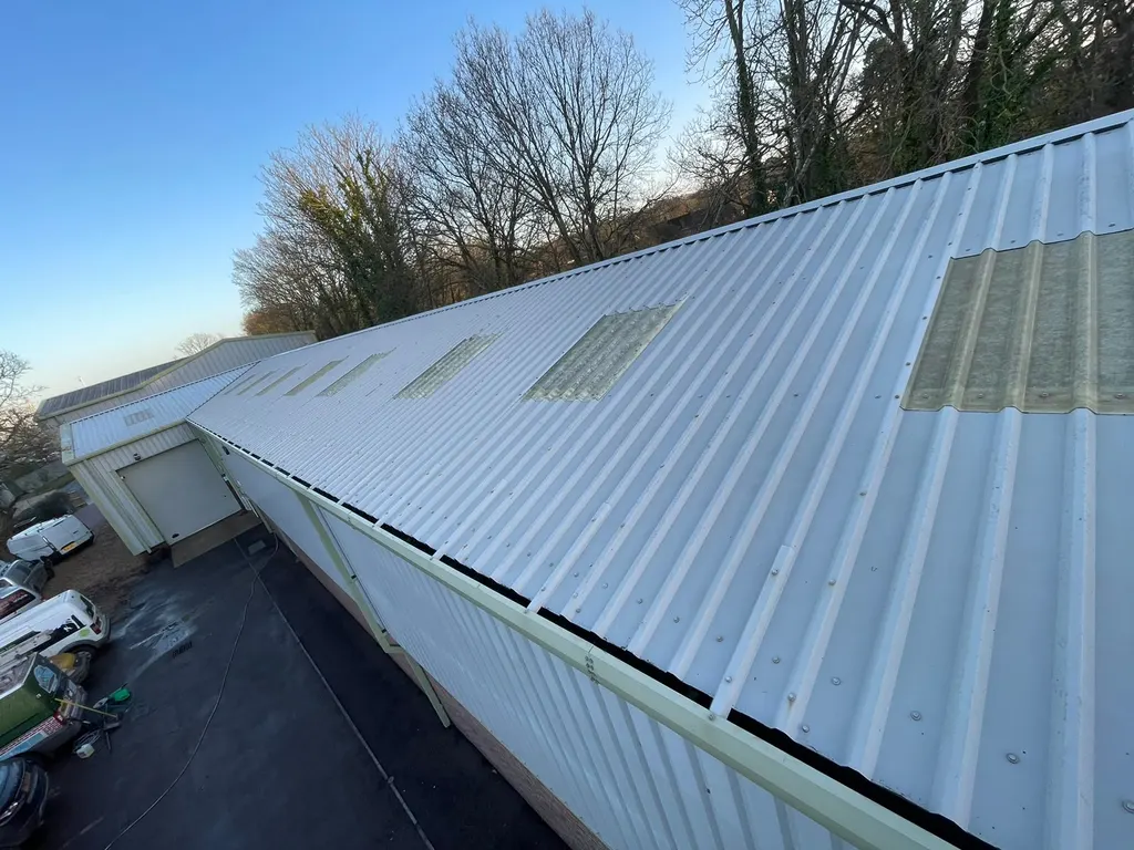 Industrial roof after work