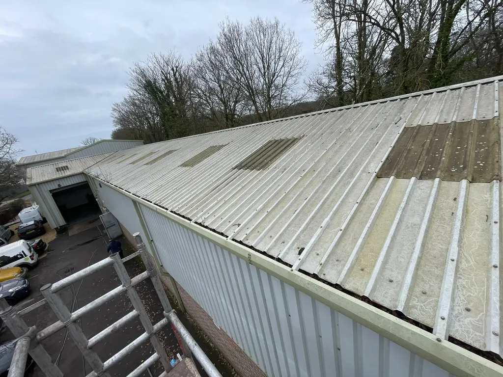 Industrial roof before work