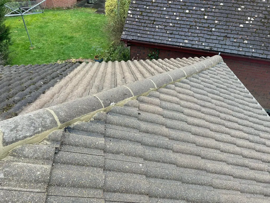 Ridge tile repair after work